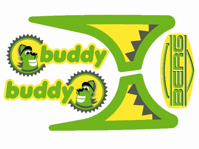 Stickerset Buddy rood